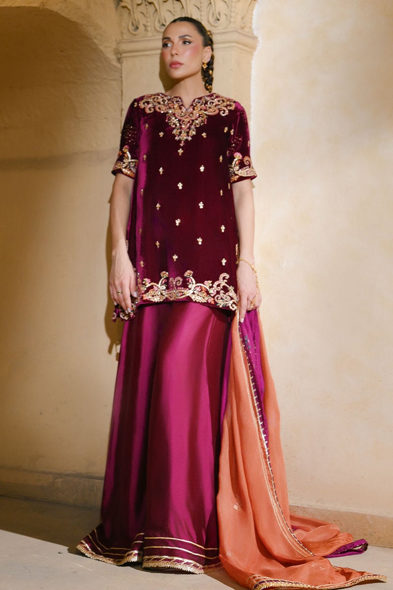 REET SHIRT AND DUPATTA | QISSA LUXURY VELVETS | ANSAB JAHANGIR