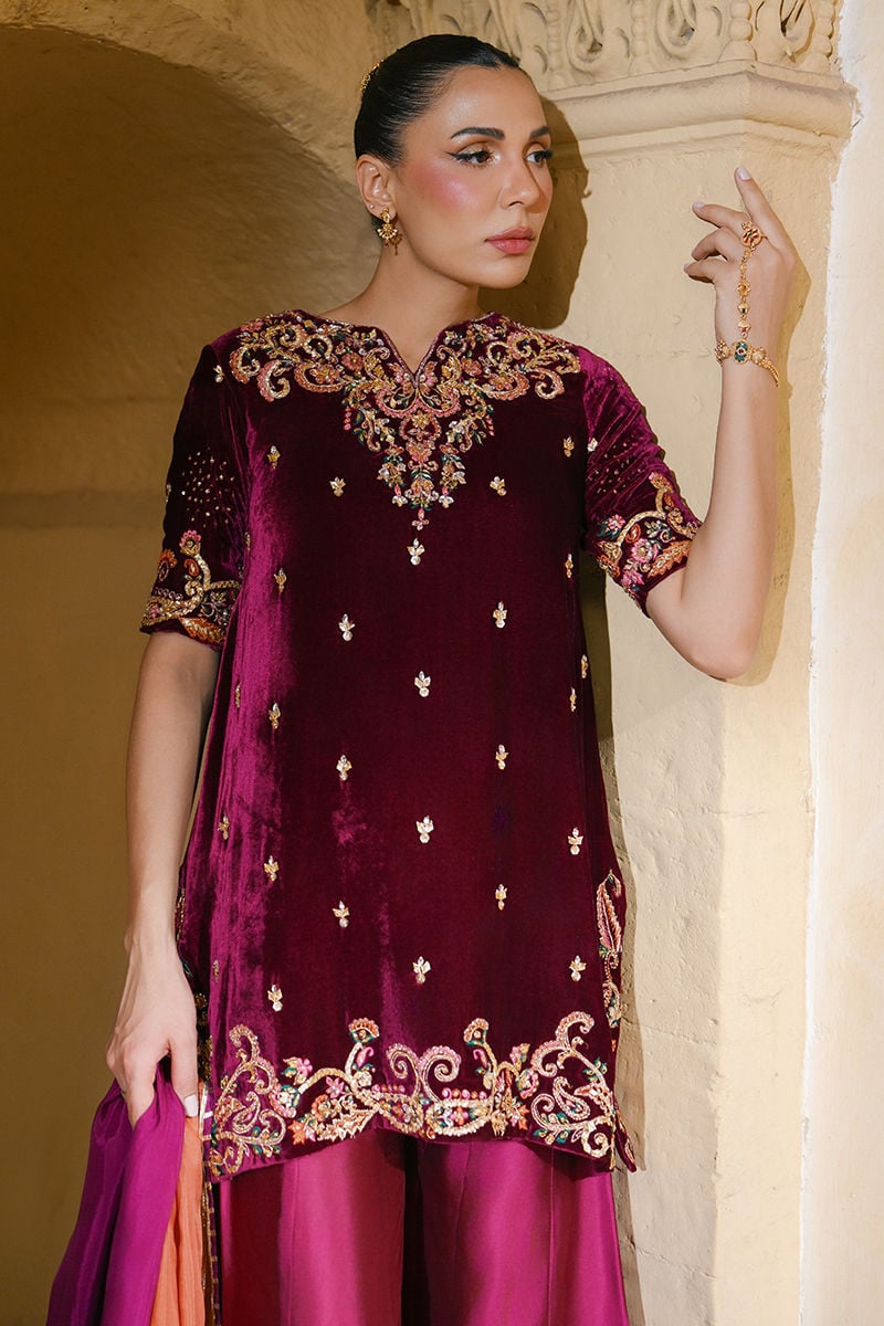 REET SHIRT AND DUPATTA | QISSA LUXURY VELVETS | ANSAB JAHANGIR