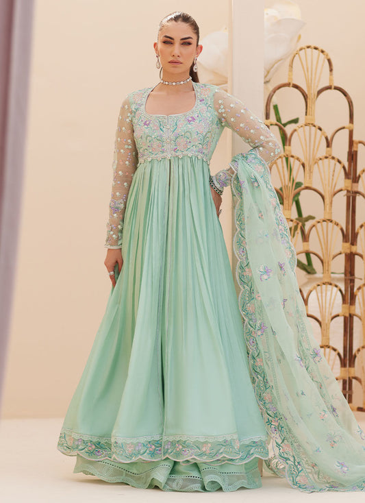 FREYA AQUA KALIDAAR AND DUPATTA | PRET | FARAH TALIB AZIZ