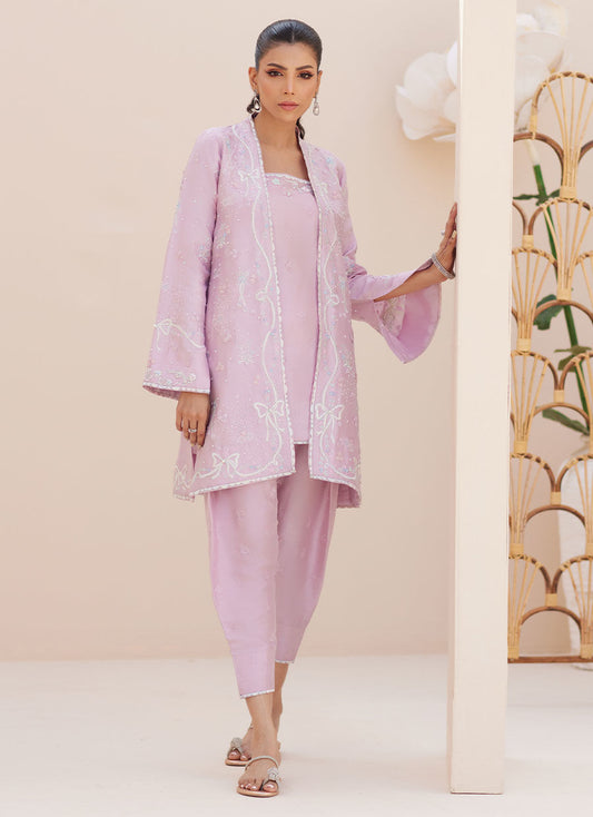 LAYANA LAVENDER JACKET WITH SLIP | PRET | FARAH TALIB AZIZ