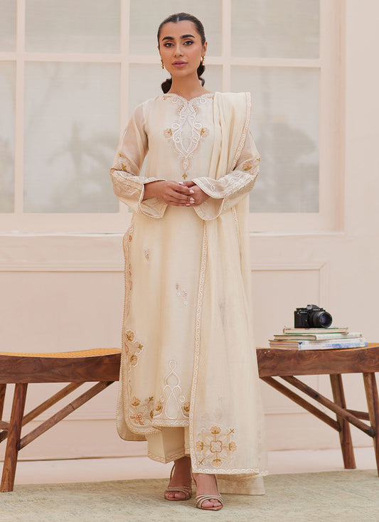EVRA IVORY SHIRT AND DUPATTA | PRET | FARAH TALIB AZIZ
