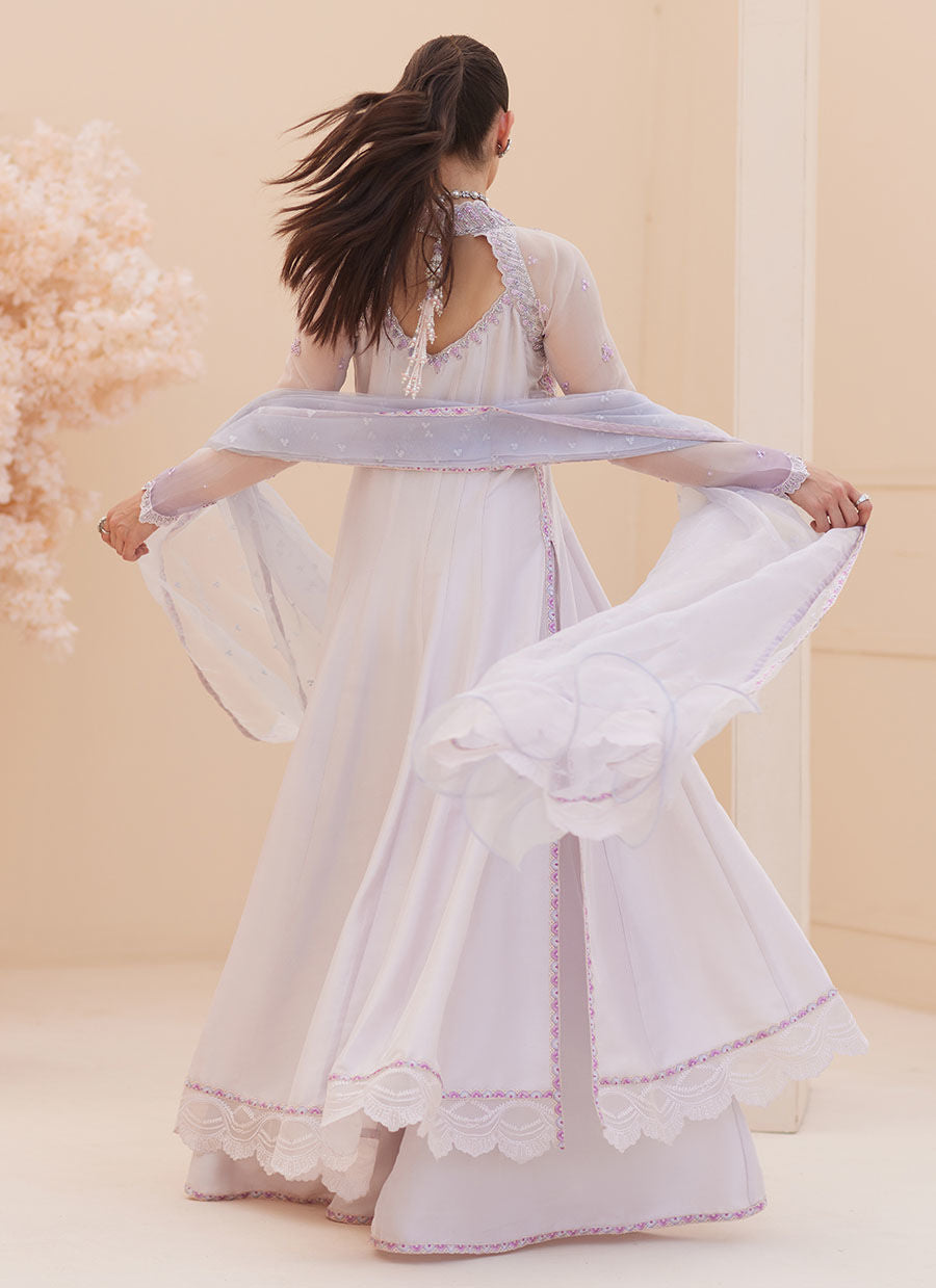 KATNISS SILVER PEARL KALIDAR AND DUPATTA | PRET | FARAH TALIB AZIZ