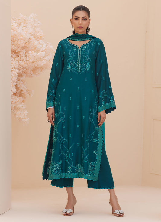 EVEL EMERALD SHIRT AND DUPATTA | PRET | FARAH TALIB AZIZ