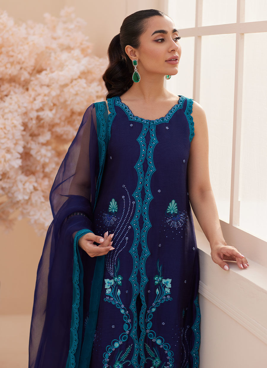 RIO INK SHIRT AND DUPATTA | PRET | FARAH TALIB AZIZ