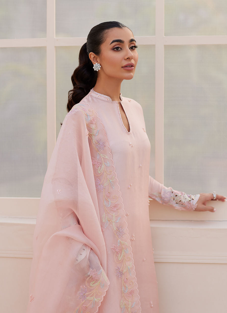 AURORA PASTEL PINK SHIRT AND DUPATTA | PRET | FARAH TALIB AZIZ