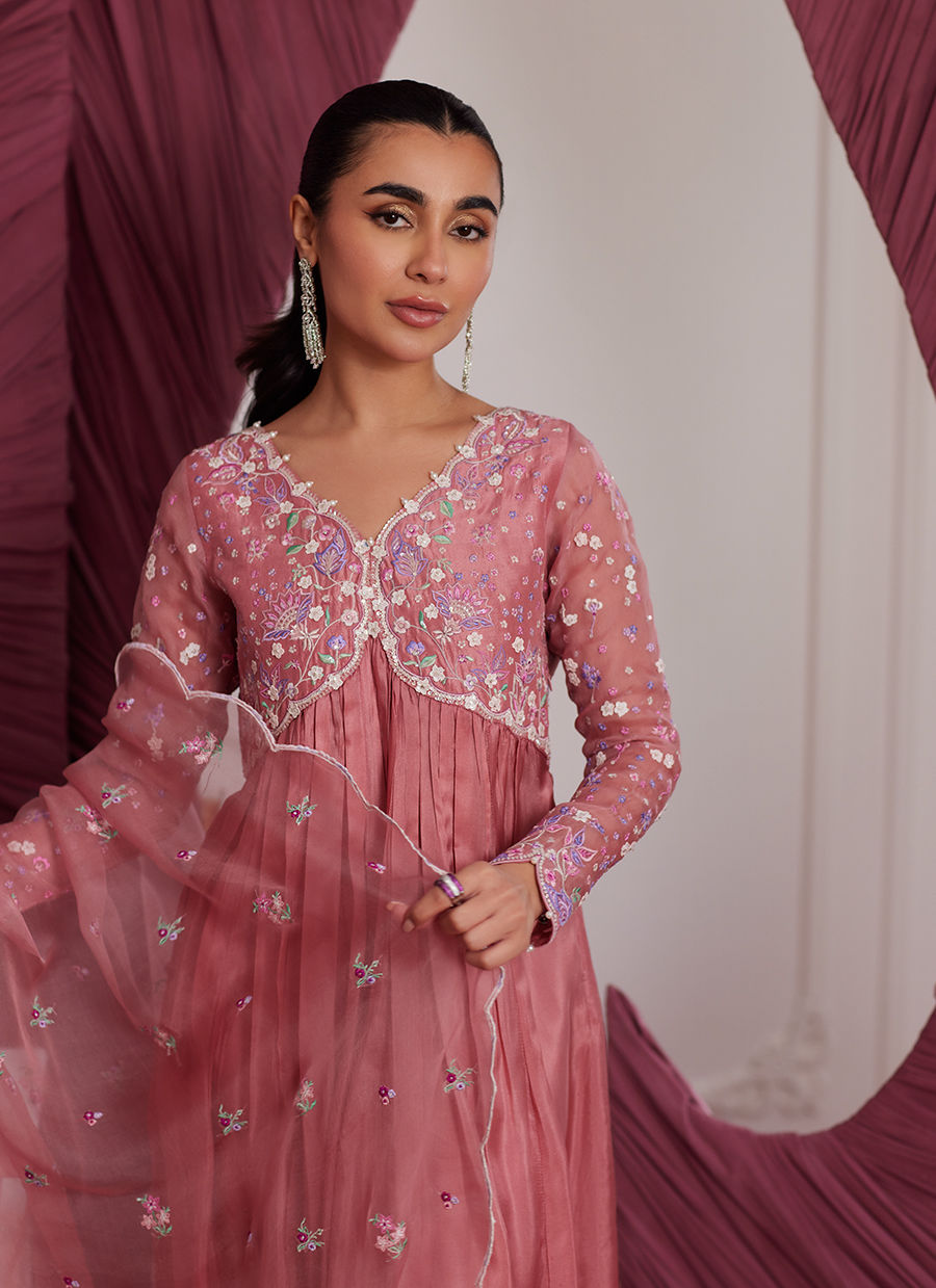 WYLIE WATERMELON KALIDAAR AND DUPATTA | PRET | FARAH TALIB AZIZ