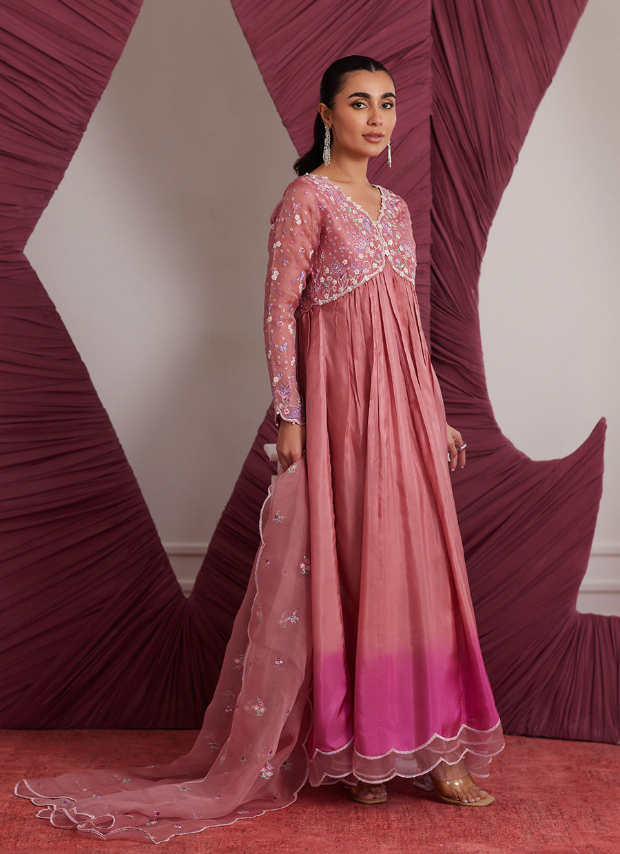 WYLIE WATERMELON KALIDAAR AND DUPATTA | PRET | FARAH TALIB AZIZ