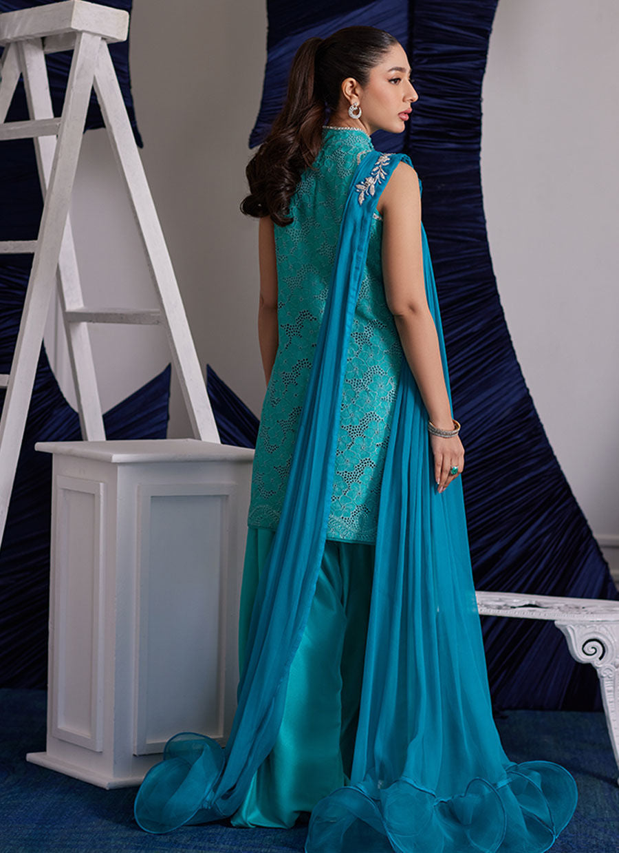BINX AQUA SHIRT AND DUPATTA | PRET | FARAH TALIB AZIZ