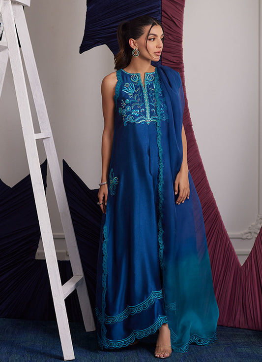 SKYLAR TEAL SHIRT AND DUPATTA | PRET | FARAH TALIB AZIZ