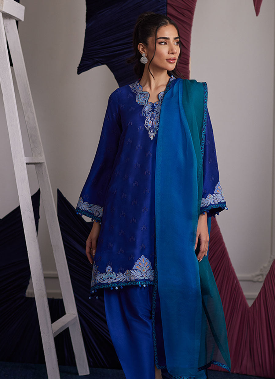 ALIZA AZURE SHIRT AND DUPATTA | PRET | FARAH TALIB AZIZ