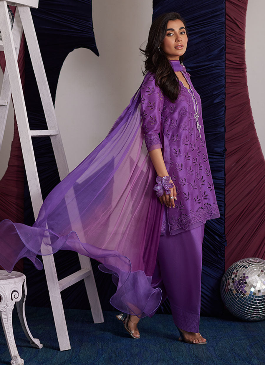 ILLY GRAPE SHIRT AND DUPATTA | PRET | FARAH TALIB AZIZ