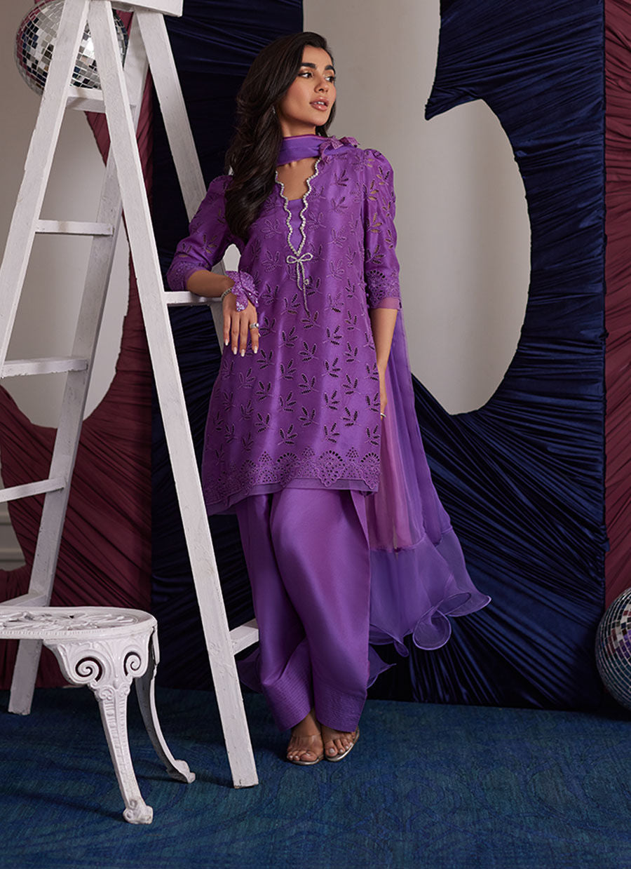 ILLY GRAPE SHIRT AND DUPATTA | PRET | FARAH TALIB AZIZ