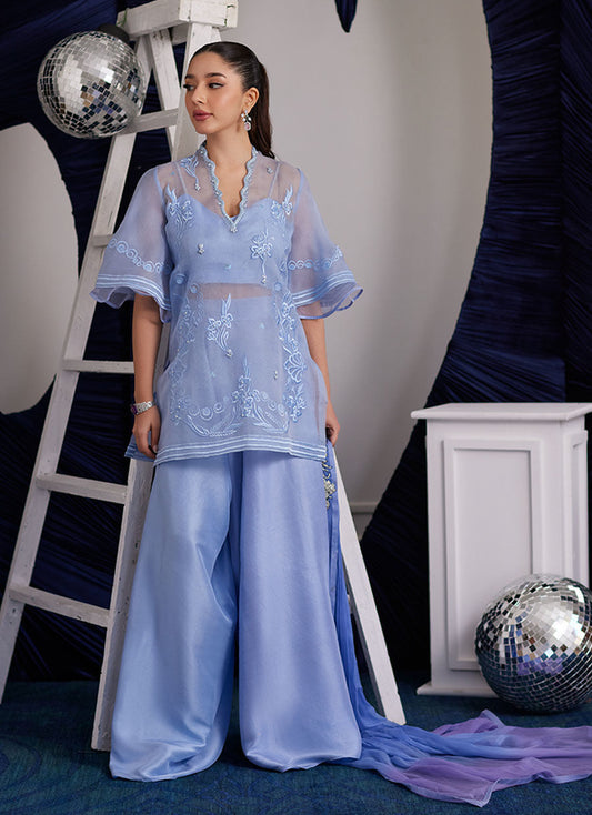 CASSIE PERIWINKLE SHIRT AND DUPATTA | PRET | FARAH TALIB AZIZ