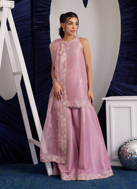 DEMI TEA ROSE SHIRT AND DUPATTA | PRET | FARAH TALIB AZIZ