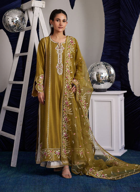 RUE OLIVE SHIRT AND DUPATTA | PRET | FARAH TALIB AZIZ