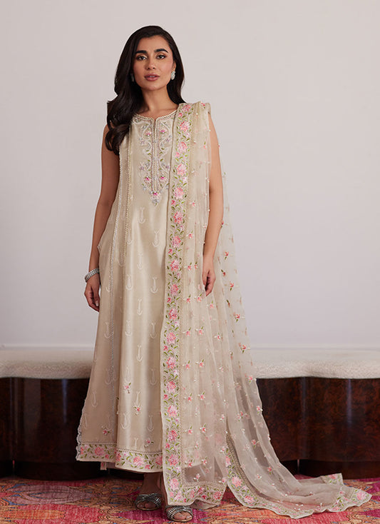 EVERLY CREAM SHIRT AND DUPATTA | PRET | FARAH TALIB AZIZ