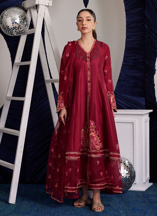 MIKO CRIMSON KALIDAAR AND DUPATTA | PRET | FARAH TALIB AZIZ