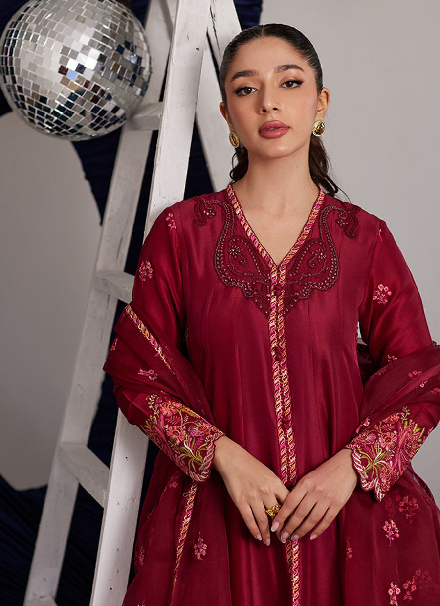 MIKO CRIMSON KALIDAAR AND DUPATTA | PRET | FARAH TALIB AZIZ