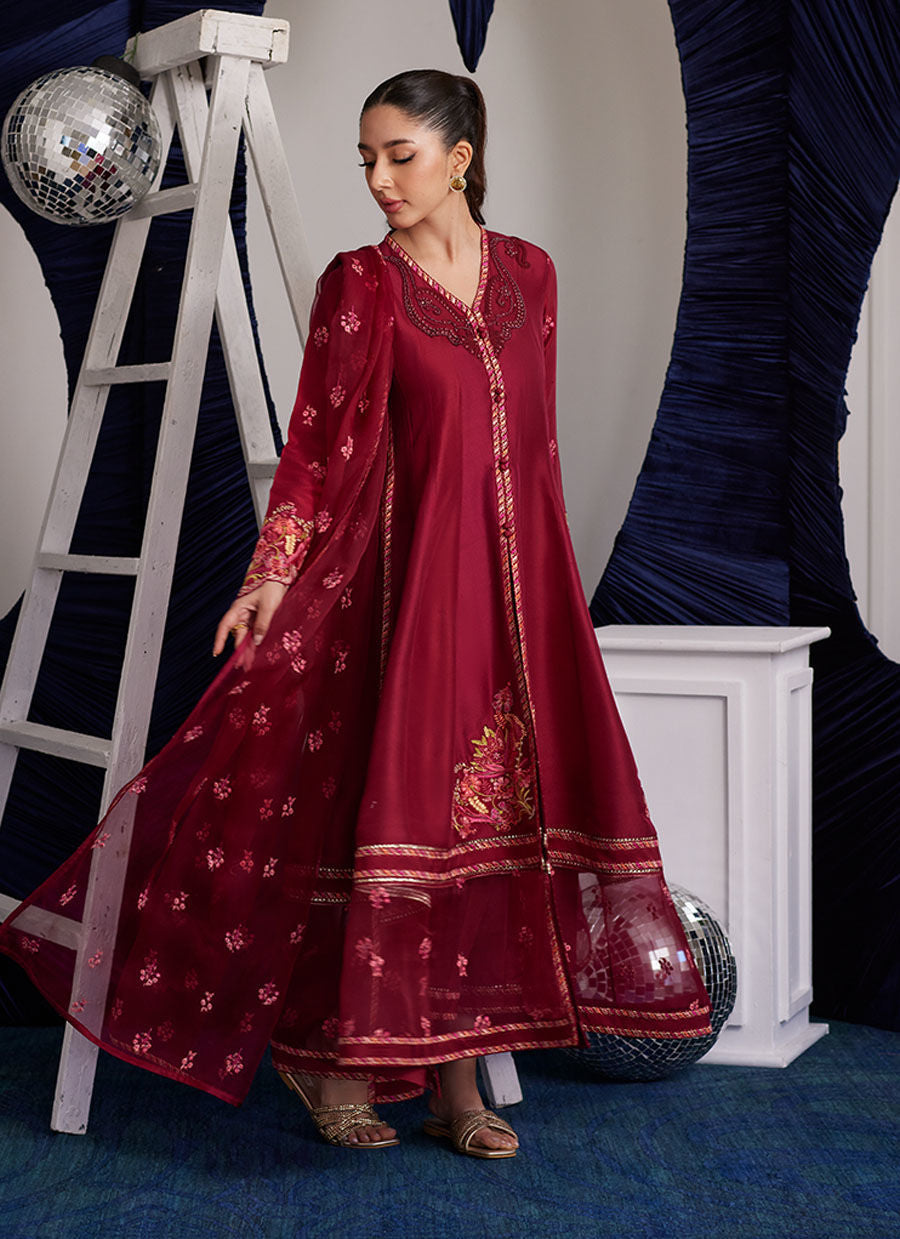 MIKO CRIMSON KALIDAAR AND DUPATTA | PRET | FARAH TALIB AZIZ