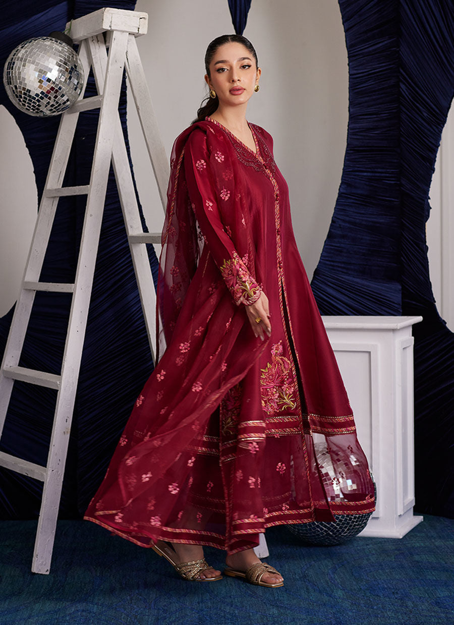 MIKO CRIMSON KALIDAAR AND DUPATTA | PRET | FARAH TALIB AZIZ