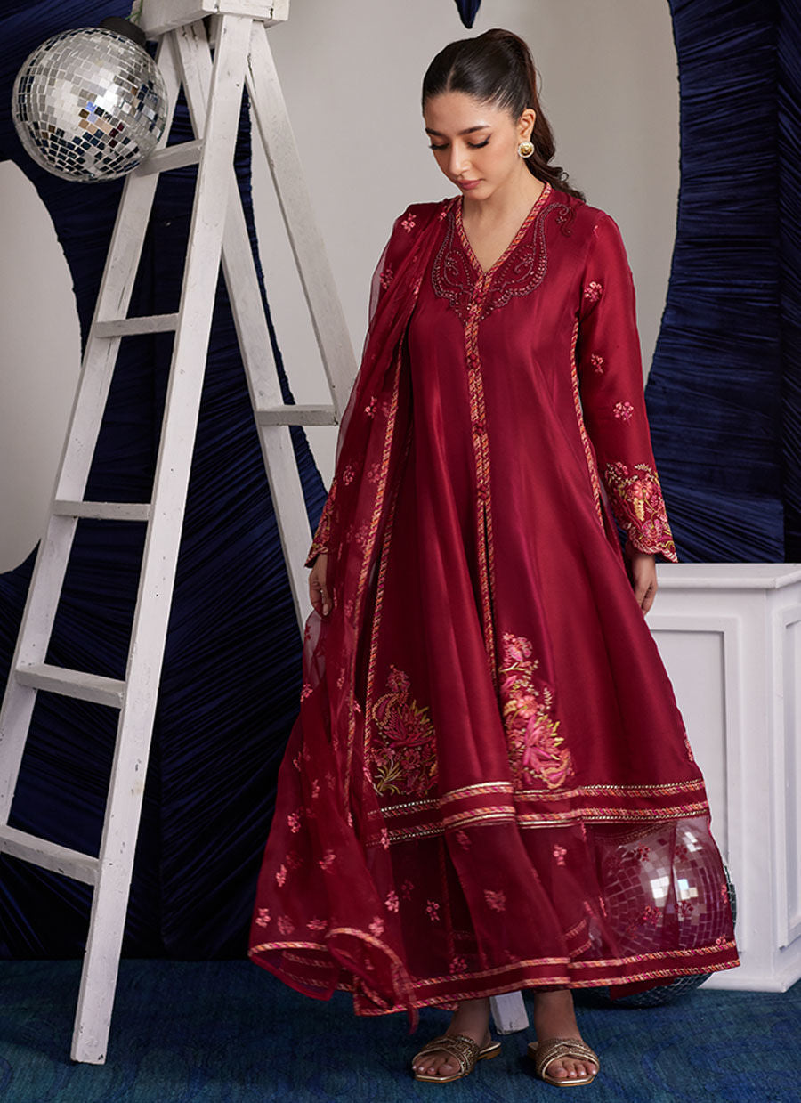 MIKO CRIMSON KALIDAAR AND DUPATTA | PRET | FARAH TALIB AZIZ