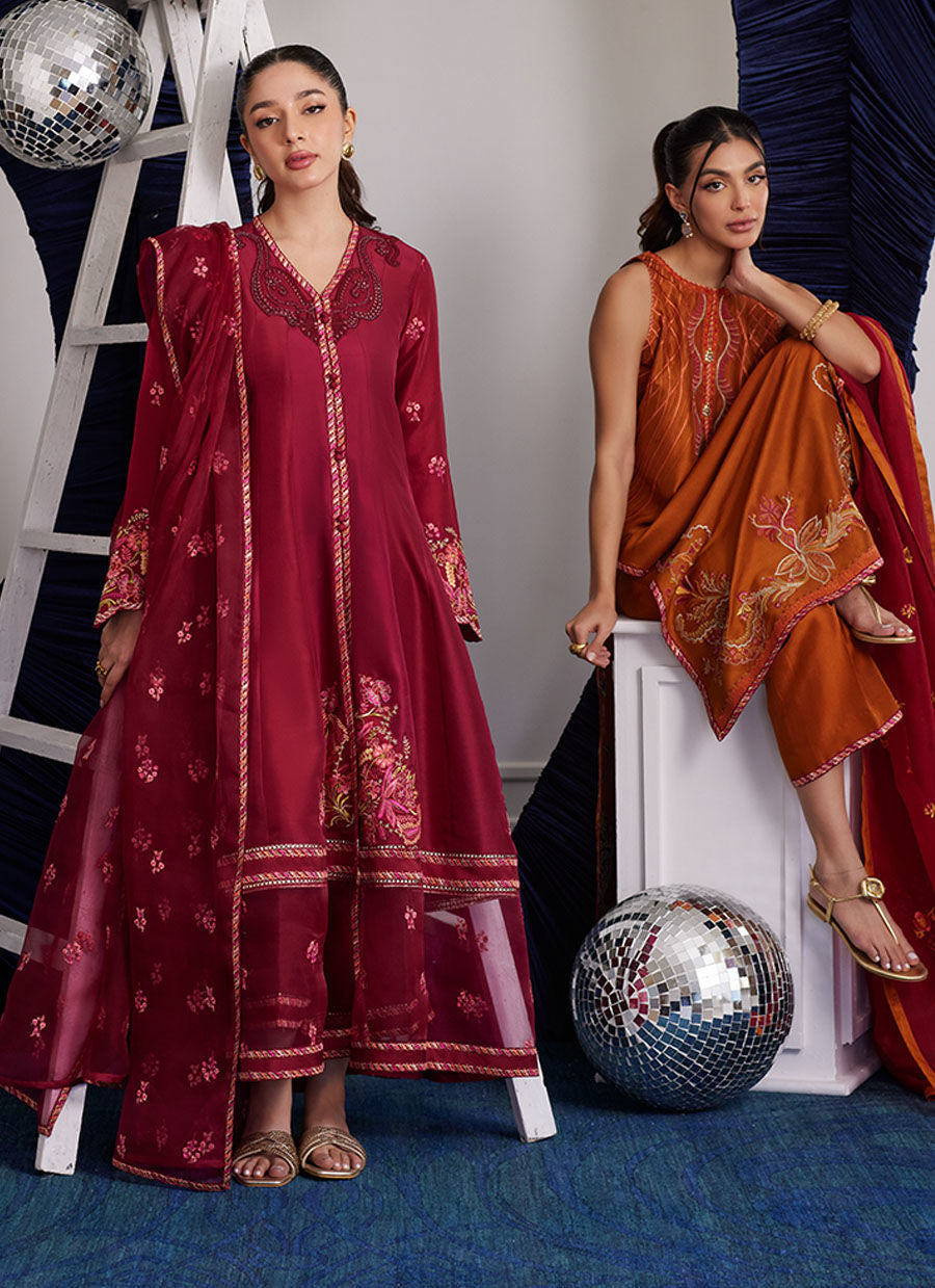 MIKO CRIMSON KALIDAAR AND DUPATTA | PRET | FARAH TALIB AZIZ
