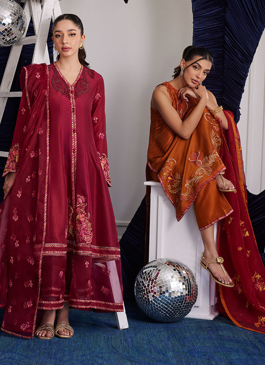 MIKO CRIMSON KALIDAAR AND DUPATTA | PRET | FARAH TALIB AZIZ