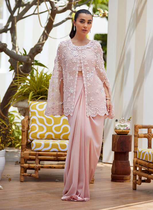 CARI ORGANZA CAPE AND PRE-DRAPE SARI SKIRT | Farah Talib Aziz 2025
