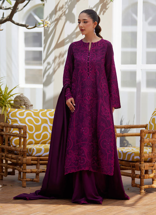 SINA PLUM SHIRT AND DUPATTA | Farah Talib Aziz 2025