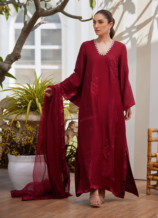 SORAYA SCARLETT SHIRT AND DUPATTA | Farah Talib Aziz 2025