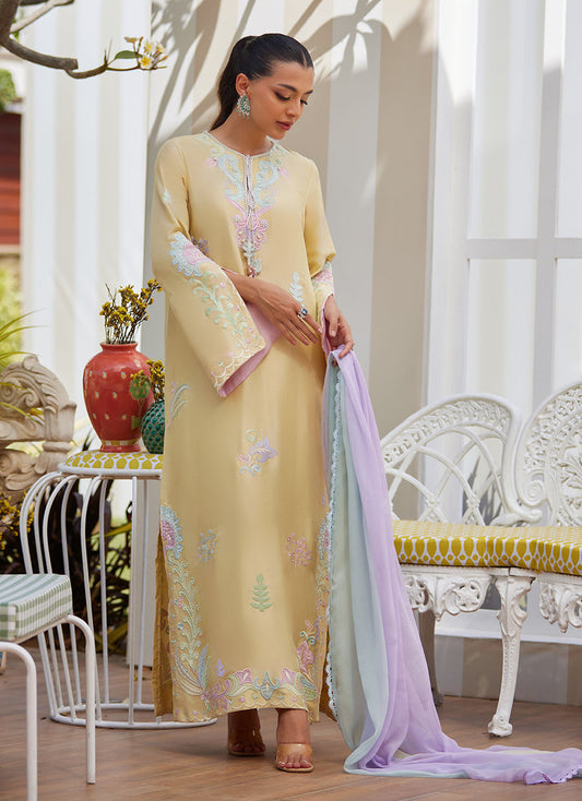 VAYA LEMON SHIRT AND DUPATTA | Farah Talib Aziz 2025