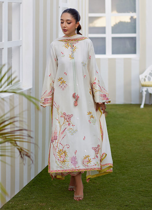 MIREZA IVORY SHIRT AND DUPATTA | Farah Talib Aziz 2025