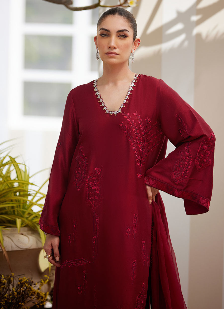 SORAYA SCARLETT SHIRT AND DUPATTA | Farah Talib Aziz 2025