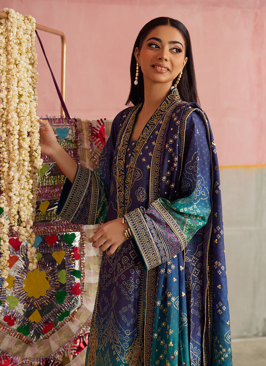 Catalina Ombre Shirt And Dupatta | FARAH TALIB AZIZ