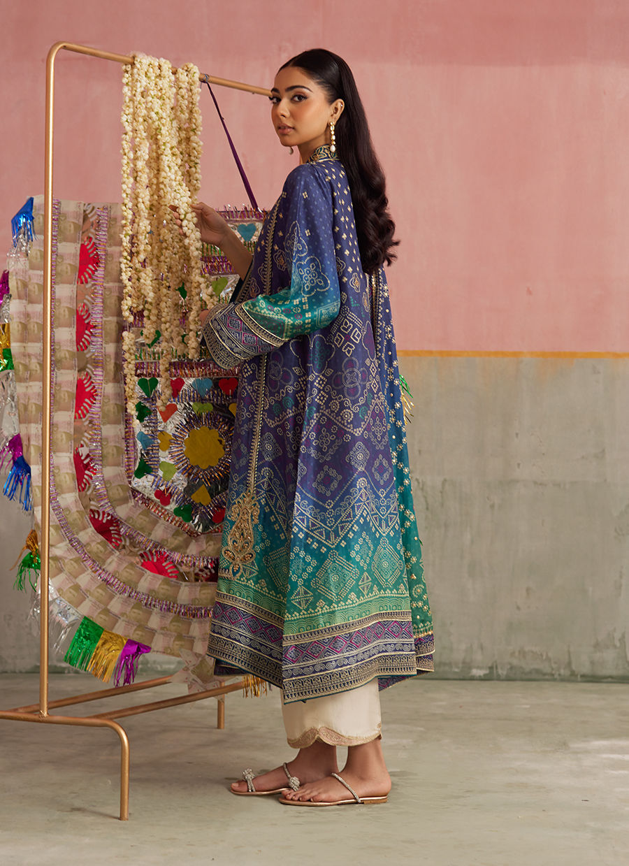 Catalina Ombre Shirt And Dupatta | FARAH TALIB AZIZ