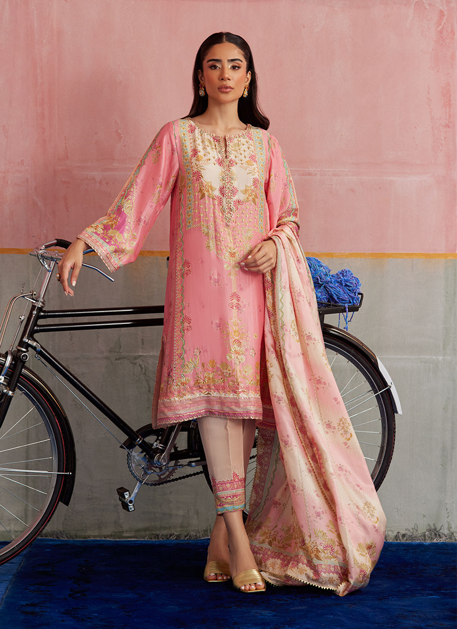 Vic Blush Shirt And Dupatta | FARAH TALIB AZIZ