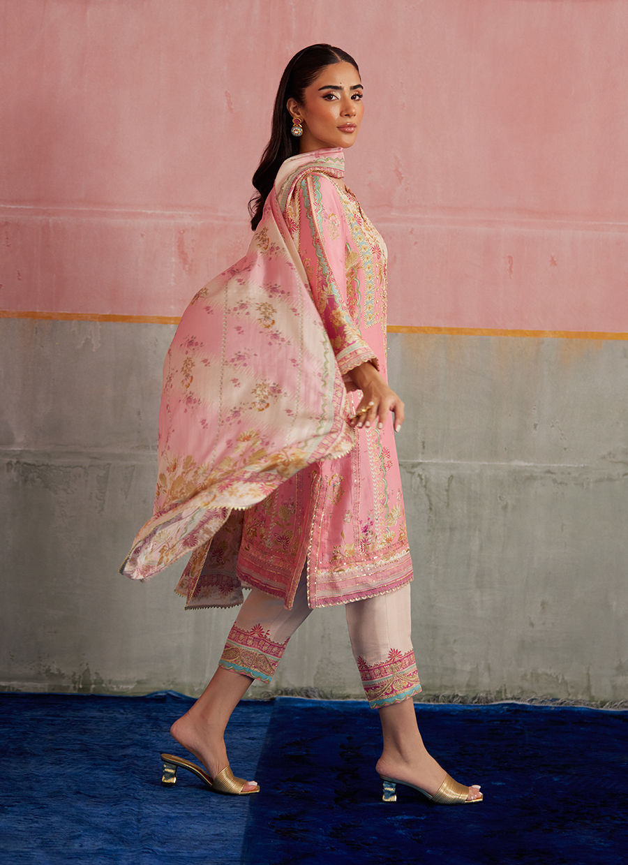 Vic Blush Shirt And Dupatta | FARAH TALIB AZIZ