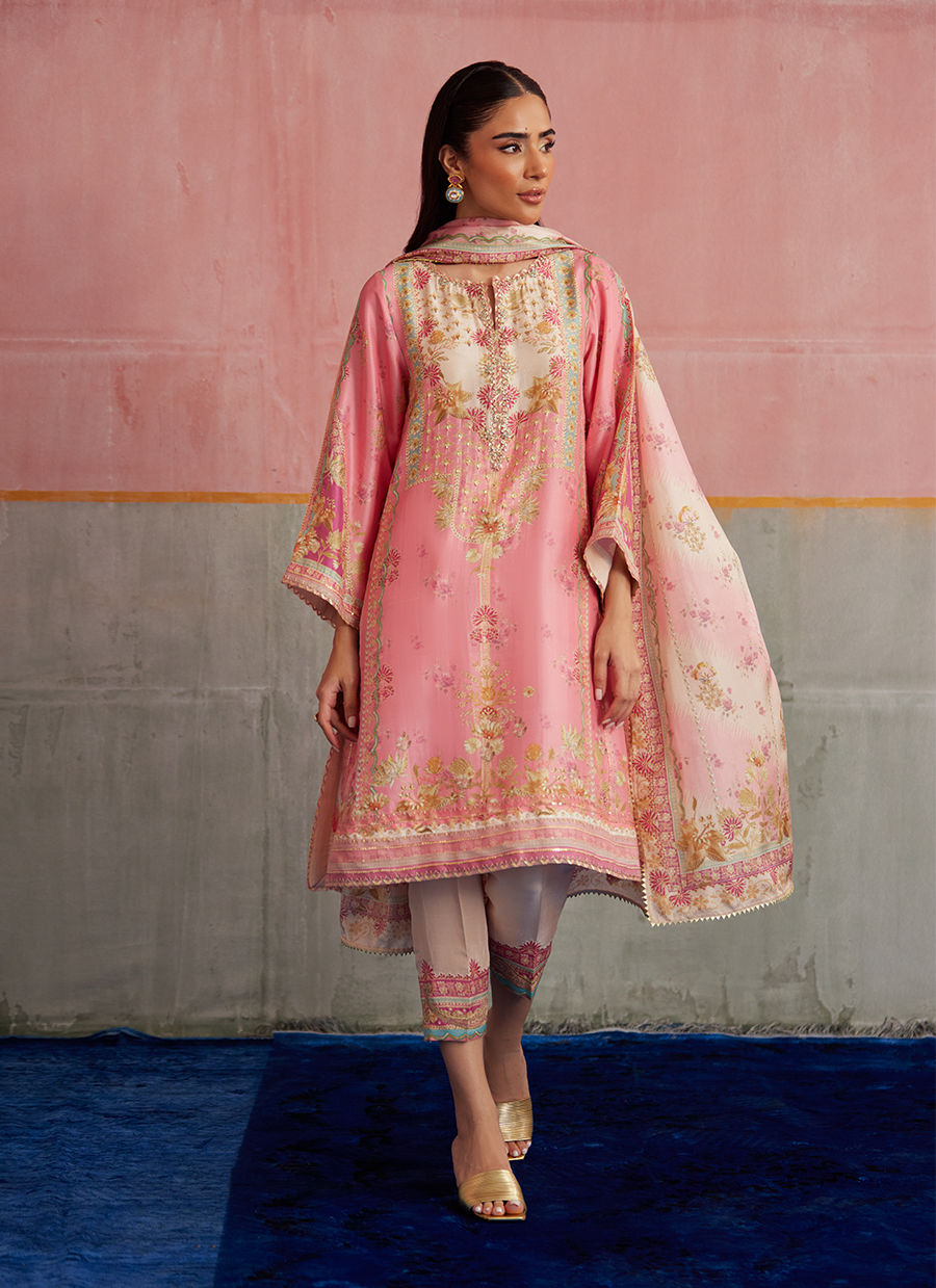 Vic Blush Shirt And Dupatta | FARAH TALIB AZIZ