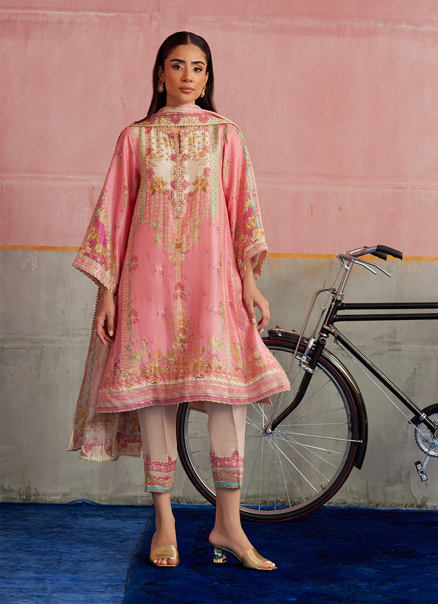 Vic Blush Shirt And Dupatta | FARAH TALIB AZIZ