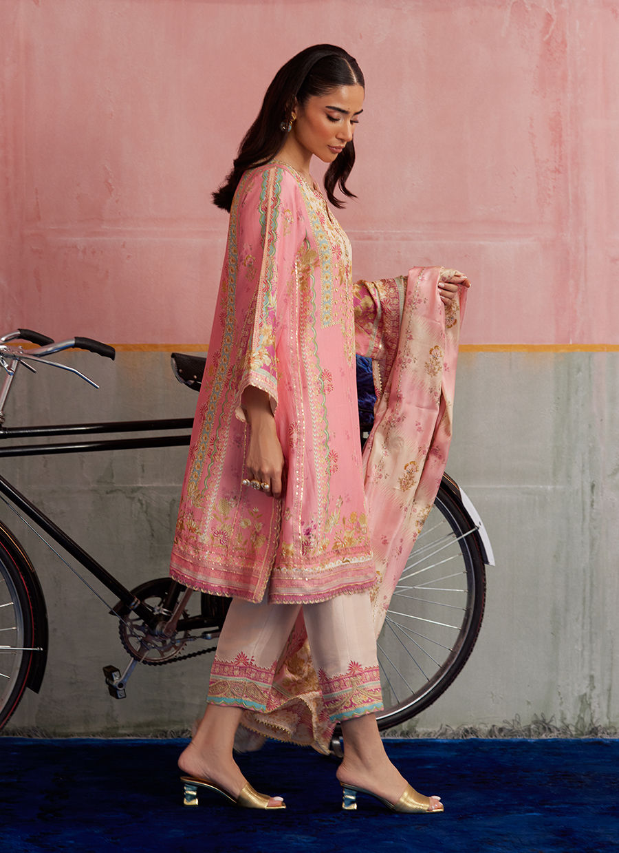 Vic Blush Shirt And Dupatta | FARAH TALIB AZIZ