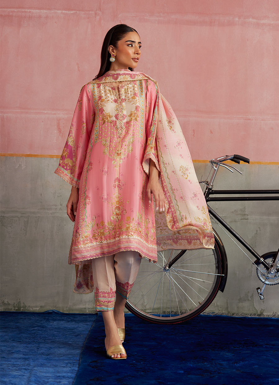 Vic Blush Shirt And Dupatta | FARAH TALIB AZIZ