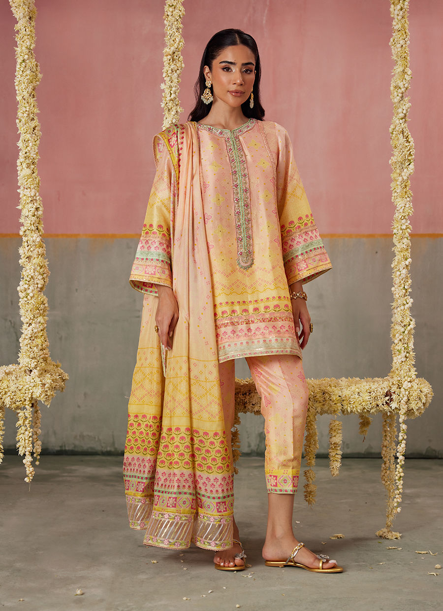 Livvy Ombre Shirt And Dupatta | FARAH TALIB AZIZ