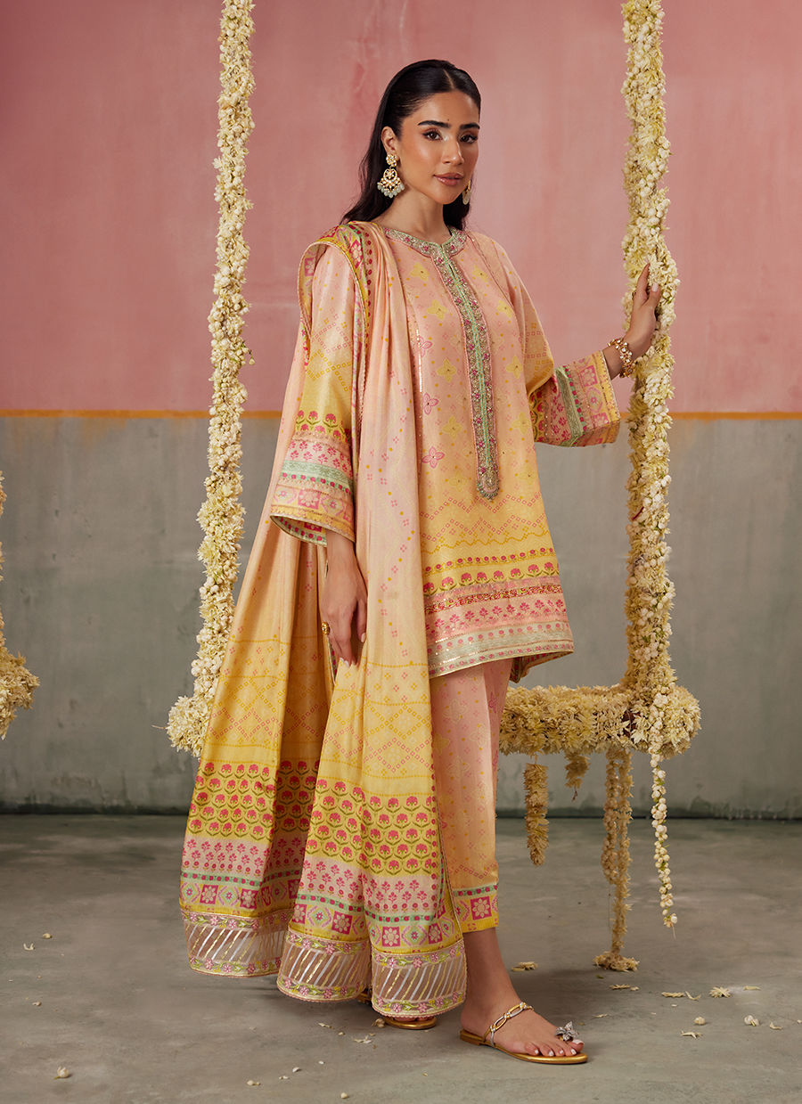 Livvy Ombre Shirt And Dupatta | FARAH TALIB AZIZ