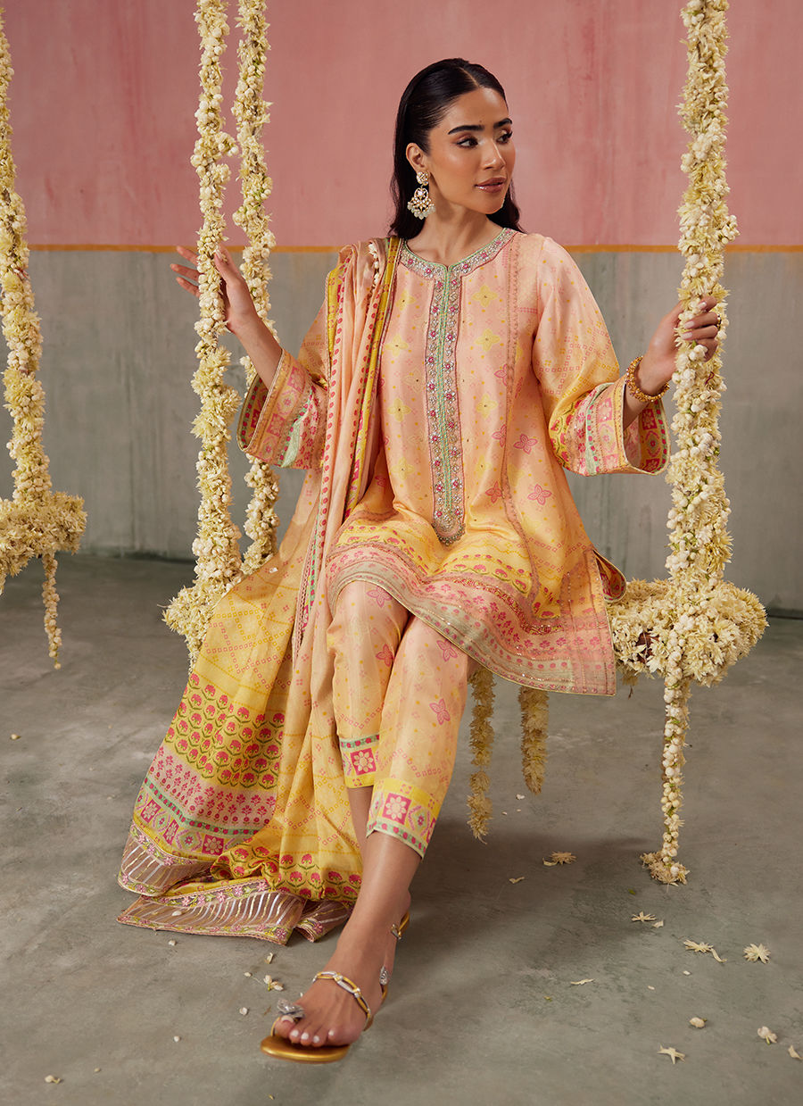 Livvy Ombre Shirt And Dupatta | FARAH TALIB AZIZ