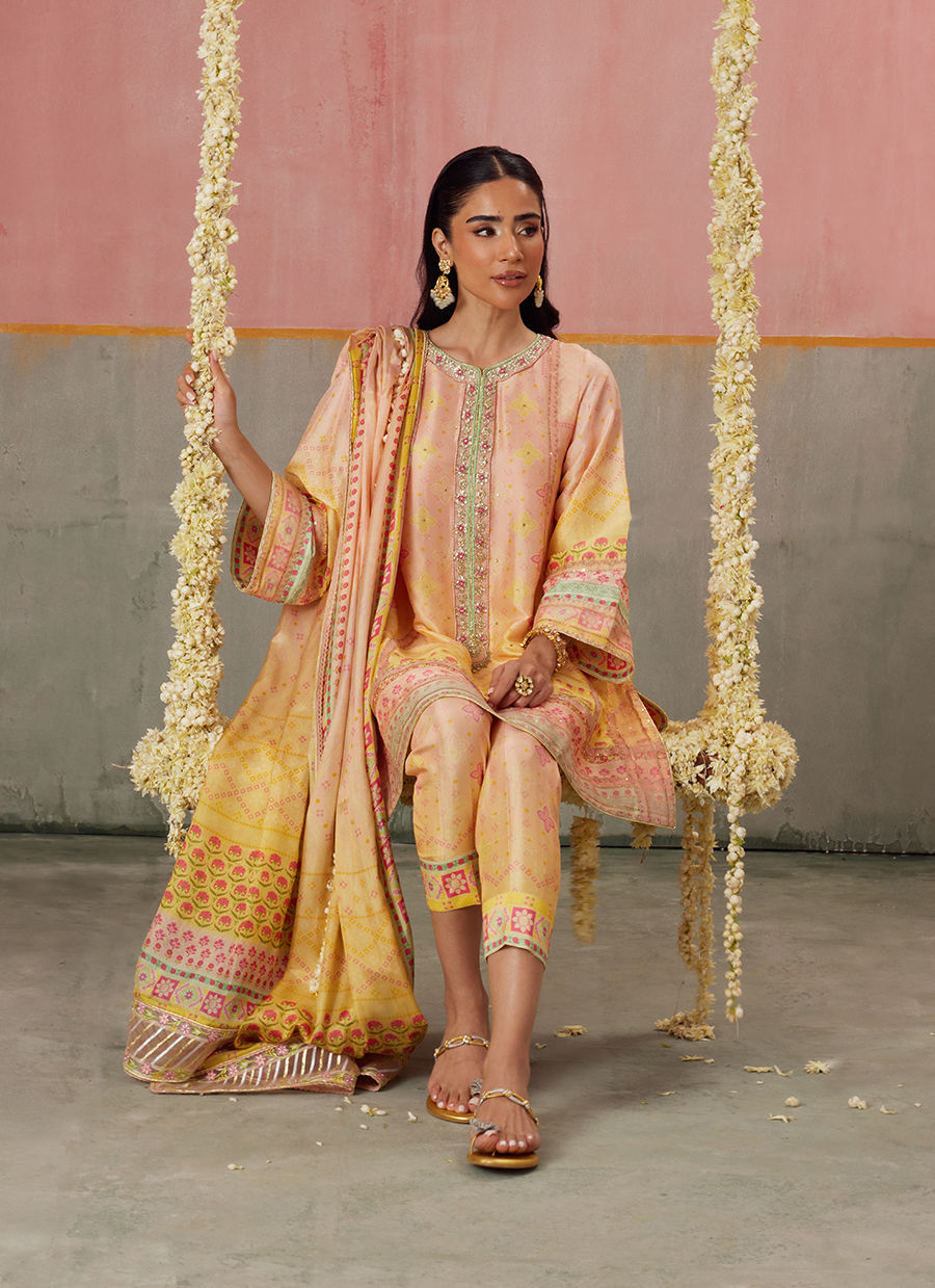 Livvy Ombre Shirt And Dupatta | FARAH TALIB AZIZ