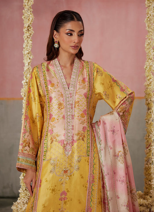 Mogra Buttercup Shirt And Dupatta | FARAH TALIB AZIZ