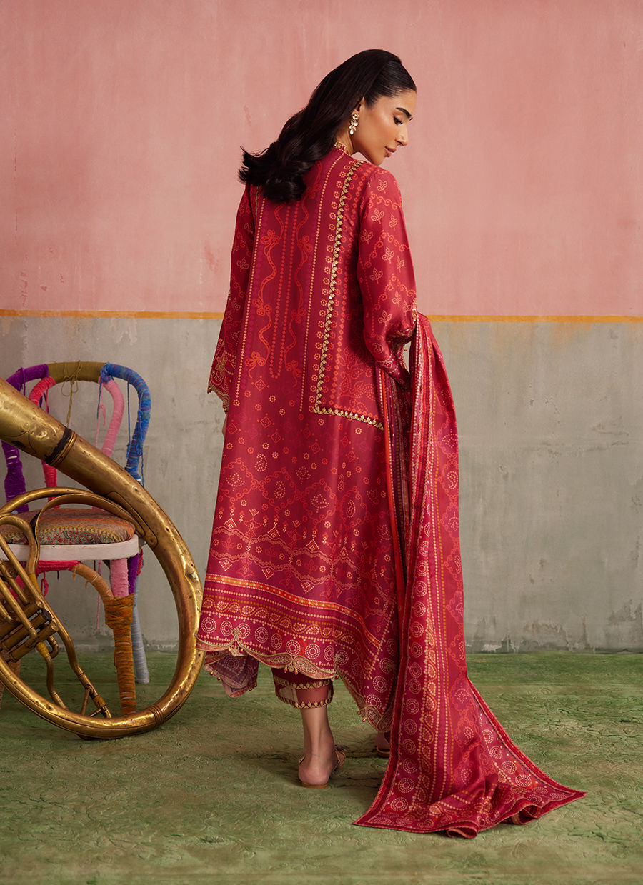 Inuki Maroon Shirt And Dupatta | FARAH TALIB AZIZ