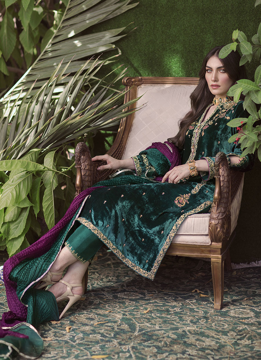 Ivy Emerald Velvet | Velvet | FARAH TALIB AZIZ