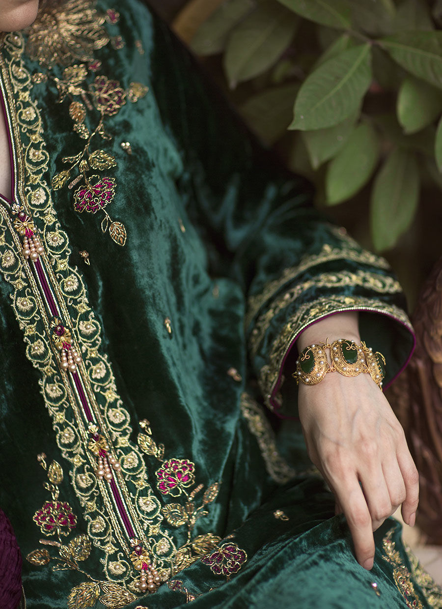 Ivy Emerald Velvet | Velvet | FARAH TALIB AZIZ