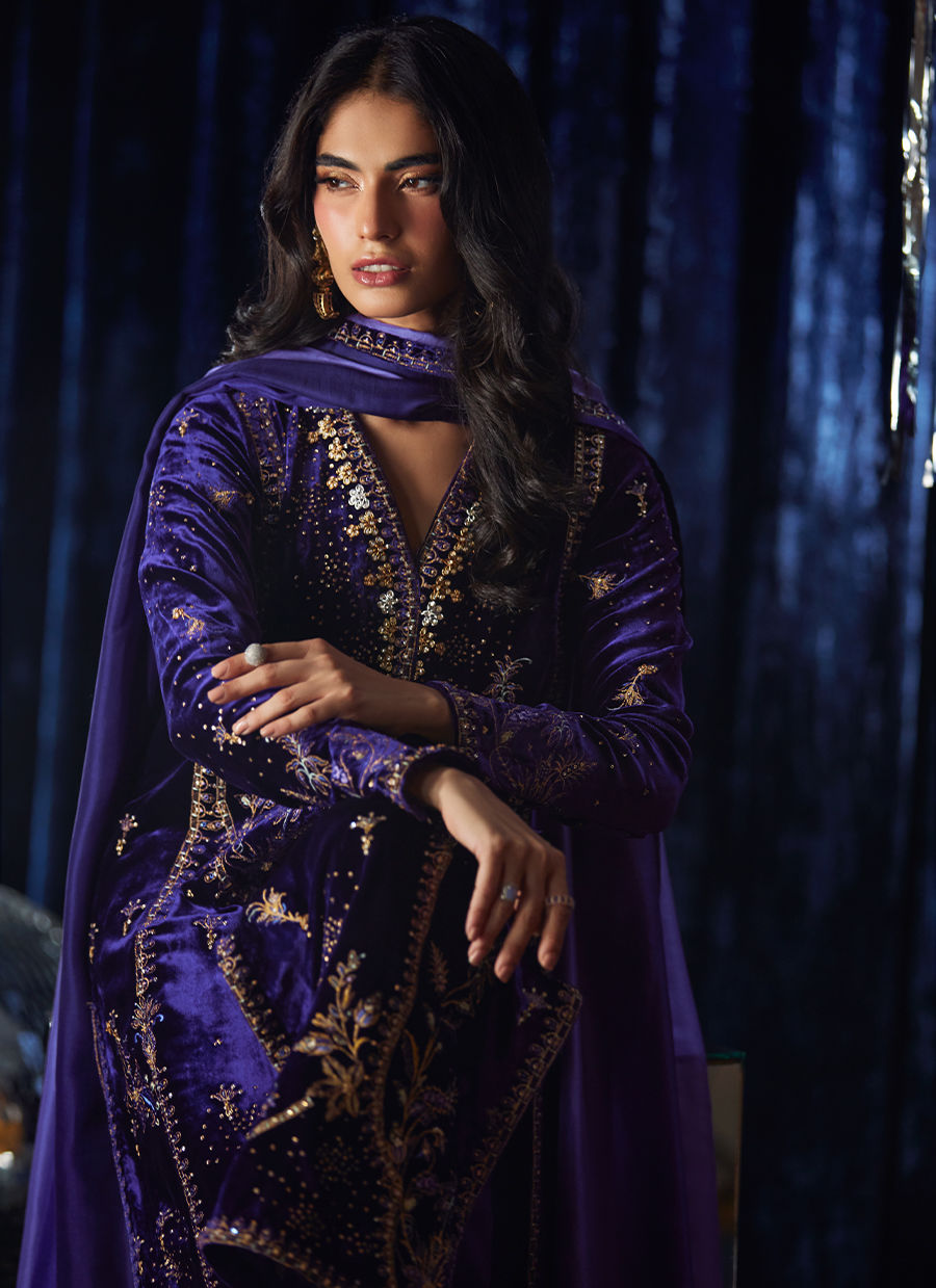 Tahlia Shirt And Dupatta | Velvet | FARAH TALIB AZIZ